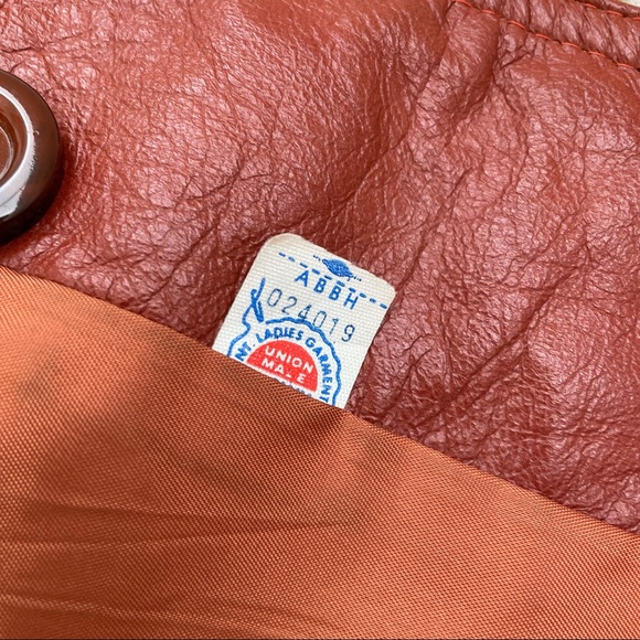 Vintage genuine leather rust trench coat women’s - Picture 12 of 13